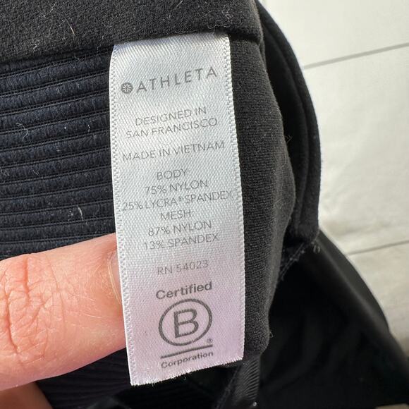 Athleta Leggings Womens Small Black Aura Heel Tight Ankle Yoga Athletic Workout - Picture 4 of 9